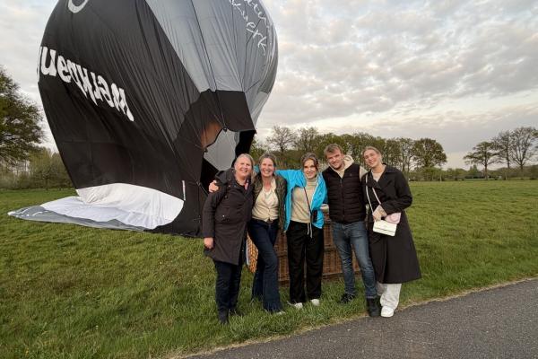 Ballonvaart boven Gelderland met 5 personen