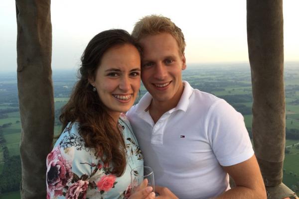 Huwelijksaanzoek tijdens ballonvaart